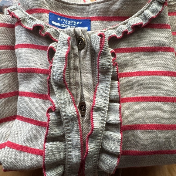 Burberry London Dress | Linen Short Sleeve Dress Perfect for Fall |Ruffle Detail - Picture 15 of 15